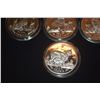 Image 5 : ISLE OF MAN 1 CROWN COMMEMORATIVE COINS, 1 OUNCE FINE SILVER EACH (2007-2016) (10 PCS)