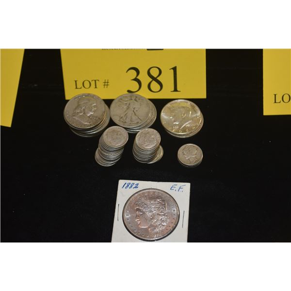 FRANKLIN SILVER HALF DOLLARS-6, WALKING LIBERTY SILVER HALF DOLLARS-4, KENNEDY SILVER HALF DOLLARS-2