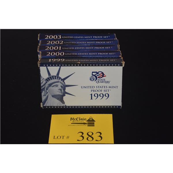 1999-2008 UNITED STATES PROOF SETS (10 PCS)