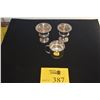 Image 1 : STERLING SILVER FISHER TOOTHPICK HOLDERS & TOWLE STERLING BABY CUP (3 PCS)