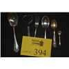 Image 1 : ASSORTED STERLING SILVER SPOONS, LEMON FORK & GRAND BAROQUE STERLING HANDLED BOTTLE OPENER (6 PCS)