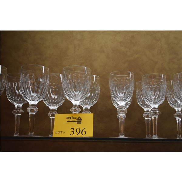 VINTAGE WATERFORD CUT CRYSTAL STEMWARE, CURRAGHMORE PATTERN (22 PCS)