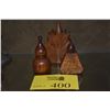 Image 1 : VINTAGE HAND CARVED WOODEN PERFUME BOTTLES (3 PCS)