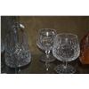 Image 2 : WATERFORD CRYSTAL DECANTER & WATERFORD CRYSTAL BALLOON BRANDY SNIFTERS, LISMORE PATTERN (5 PCS)
