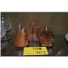 Image 1 : VINTAGE HAND CARVED WOODEN PERFUME BOTTLES (3 PCS)
