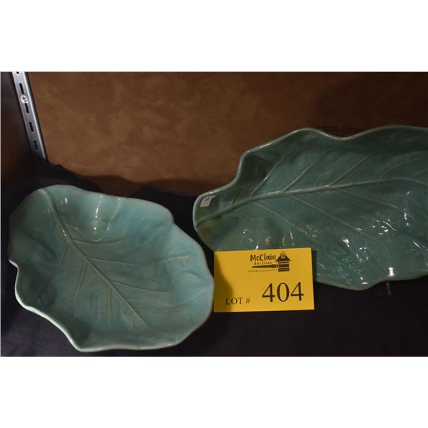 HAWAIIAN POTTERS GUILD LEAF BOWLS (2 PCS)