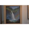 Image 2 : FRAMED ORIGINAL WATERFALL PAINTING BY ED FURUIKE (20 1/2" X 24 1/2")