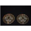 Image 2 : PAIR OF BEJEWELED SILVER DISCS (PAIR)