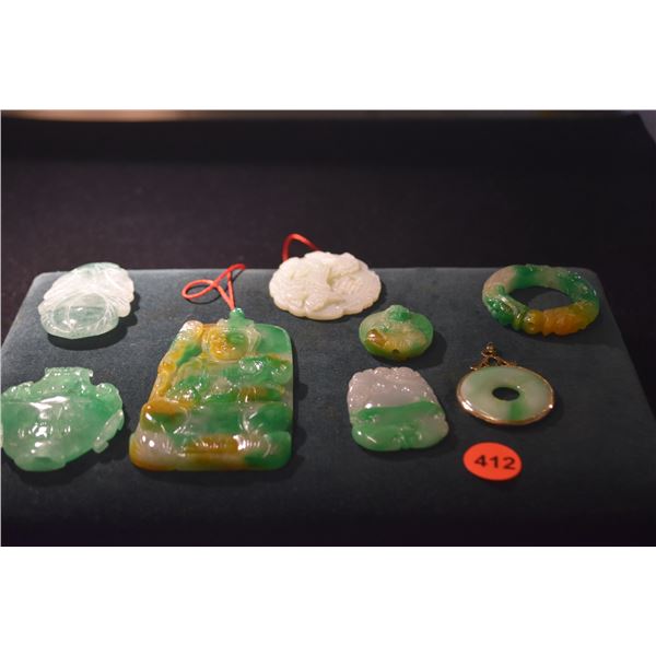 FASHION JADE PENDANTS (8 PCS)