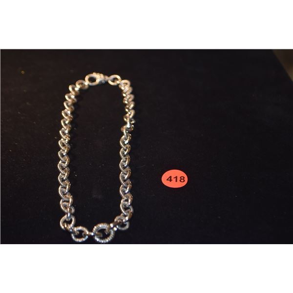 JUDITH RIPKA STERLING SILVER CHAIN NECKLACE (101 G)