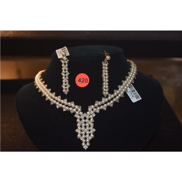 FASHION JEWELRY SUITE: NECKLACE & EARRINGS (2 PCS)
