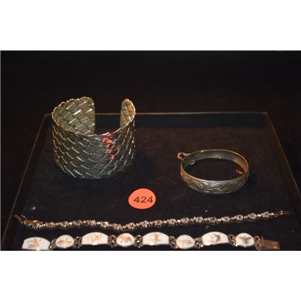 STERLING SILVER BRACELETS (73.9 GTW) (4 PCS)