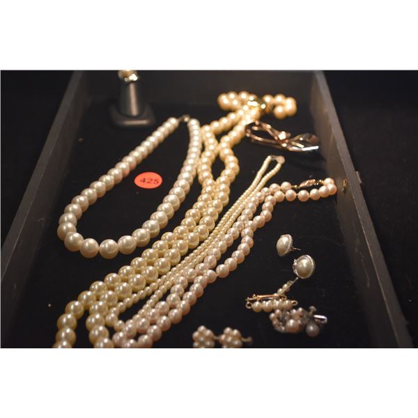 FASHION PEARL JEWELRY (SOME MARKED STERLING) (10 PCS)