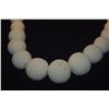 Image 2 : WHITE SPONGE CORAL NECKLACE W/STERLING SILVER CLASP, CA. 1940'S-1950'S (7.5-22 MM) (33")