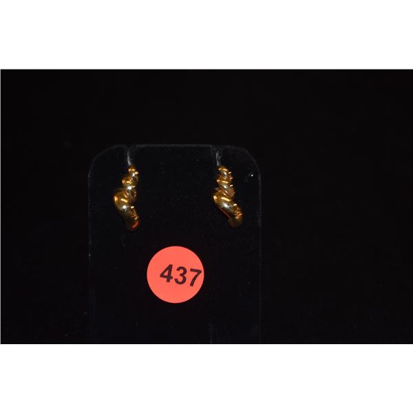 14K ABSTRACT CURED ELEMENTS EARRINGS (3.5 GTW)