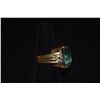 Image 3 : 14K BLUE TOPAZ (18 X 17 X 12-13 MM) & MELEE DIAMOND RING (17.4 GTW)