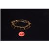 Image 1 : 14K SMOKEY QUARTZ LINK BRACELET W/SAFETY CHAIN (26 GTW)