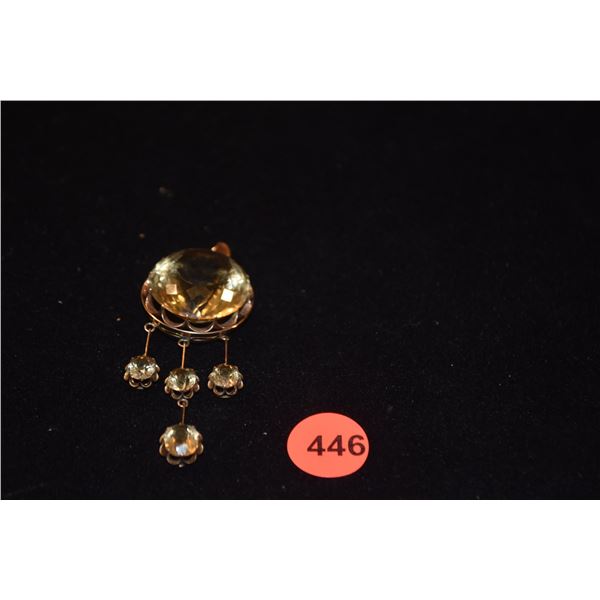 14K TOPAZ PENDANT 21.9 GTW)