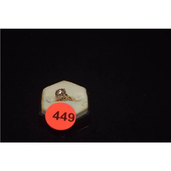 14K  DIAMOND (7 MM, 1.20 CT) SOLITAIRE RING (2.4 GTW)