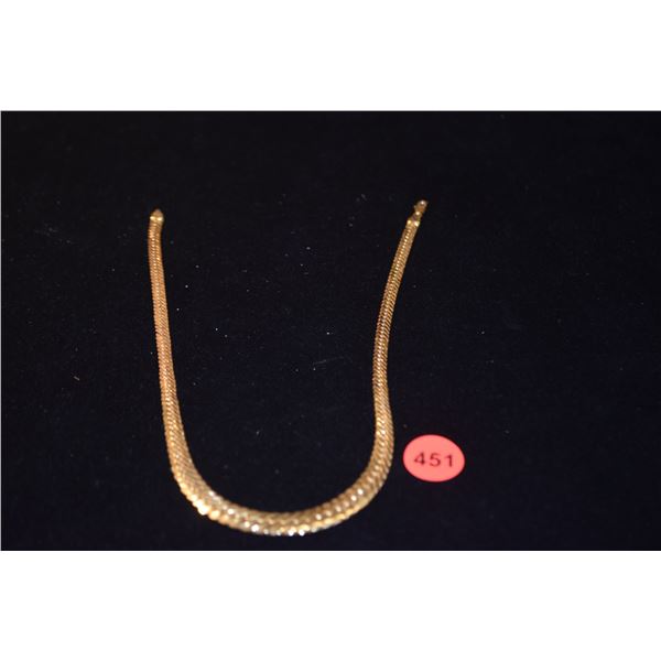14K TAPERED CABLE-STYLE NECKLACE (8.4 G)