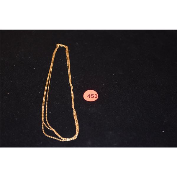18K THIN 3 STRAND NECKLACE (3.4 GTW)
