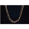 Image 2 : 14K OVAL LINK W/ROPE-TEXTURED NECKLACE W/BOX CLASP & SAFETY CATCH (141.2 G)