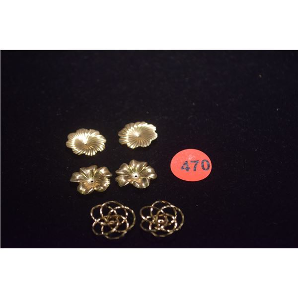 14K STUD EARRING JACKETS (3.8 GTW) (3 PAIR)