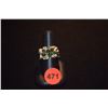 Image 1 : 14K EMERALD CABOCHON PIERCED NUGGET STYLE RING (18.7 GTW)