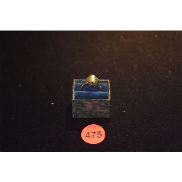 14K CAT'S-EYE CABOCHON RING (1.9 GTW)