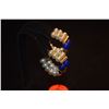 Image 2 : 14K BUTTON PEARL & LAPIS LAZULI BEAD EARRINGS (10 GTW)