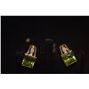 Image 2 : 14K PERIDOT-COLORED GLASS STONE & MELE DIAMOND EARRINGS (8.7 GTW)