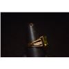 Image 3 : 14K PERIDOT-COLORED GLASS STONE & MELEE DIAMOND RING (5.7 GTW)