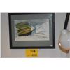 Image 1 : FRAMED WATERCOLOR-MIXED MEDIA, LAWN BOAT SERIES BY DOROTHY RIES FAISON (15" X 12")