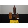 Image 1 : VINTAGE HAND CARVED WOODEN PERFUME BOTTLES (3 PCS)