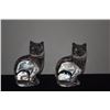 Image 2 : ORREFORS CRYSTAL CATS (2 PCS) (DOES NOT INCLUDE STAND)