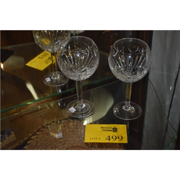 WATERFORD CRYSTAL MILLENNIUM COLLECTION TOASTING GOBLET IN THE LOVE (HEART) PATTERN (2 PCS)