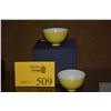 Image 1 : PAIR CHINESE IMPERIAL YELLOW PORCELAIN WINE CUPS, MARKED YONGZHENG W/BOX (2 3/4") (PAIR)