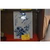 Image 1 : CHINESE PORCELAIN BLUE & WHITE TILE; SIGNED (14 1/4" X 9 7/8")