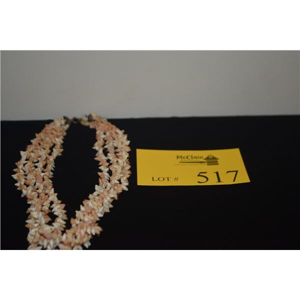 22" 4 STAND SHELL NECKLACE