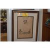 Image 1 : FRAMED WOOD ENGRAVING, MARC CHAGALL, 1968 (22" X 27 1/2")
