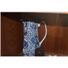 Image 2 : MIXED LOT: SAKE CUPS, DRAGON PLATES, HAPPINESS CHOP, BLUE & WHITE PITCHER & BASKET W/TEAPOT & CUPS (