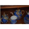 Image 2 : OLD JAPANESE MORIAGE DRAGONWARE: TEAPOT, CREAMER & SUGAR, CUPS/SAUCERS & LUNCHEON PLATES (18 PCS)