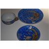 Image 3 : OLD JAPANESE MORIAGE DRAGONWARE: TEAPOT, CREAMER & SUGAR, CUPS/SAUCERS & LUNCHEON PLATES (18 PCS)