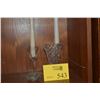 Image 1 : 6" VINTAGE WATERFORD CRYSTAL VASE, WATERFORD CRYSTAL CANDLE STICK HOLDERS & BOBECHE (7 PCS)