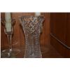 Image 2 : 6" VINTAGE WATERFORD CRYSTAL VASE, WATERFORD CRYSTAL CANDLE STICK HOLDERS & BOBECHE (7 PCS)