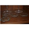 Image 3 : 6" VINTAGE WATERFORD CRYSTAL VASE, WATERFORD CRYSTAL CANDLE STICK HOLDERS & BOBECHE (7 PCS)