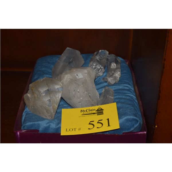 6 ROCK CRYSTAL SPECIMENS