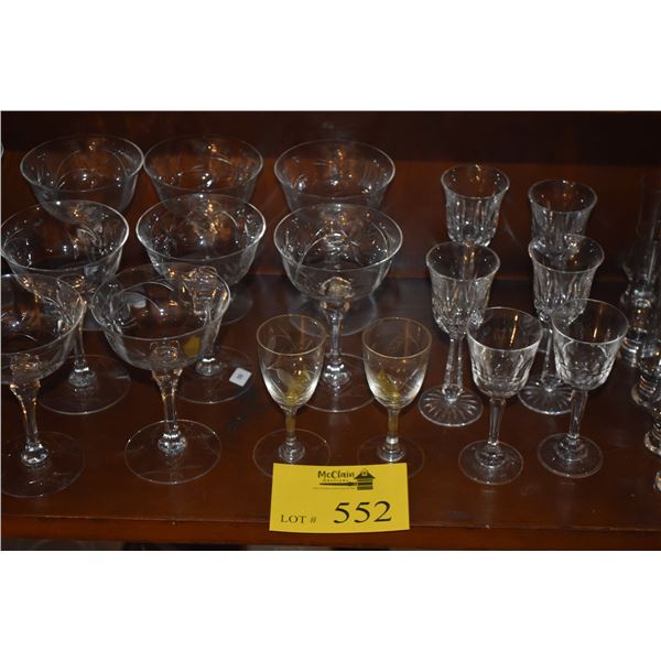 COLLECTION OF CRYSTAL STEMWARE (24 PCS)