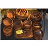 Image 1 : COLLECTION OF WOODEN BOWLS, PLATES & UTENSILS (39 PCS)