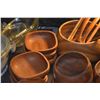 Image 4 : COLLECTION OF WOODEN BOWLS, PLATES & UTENSILS (39 PCS)
